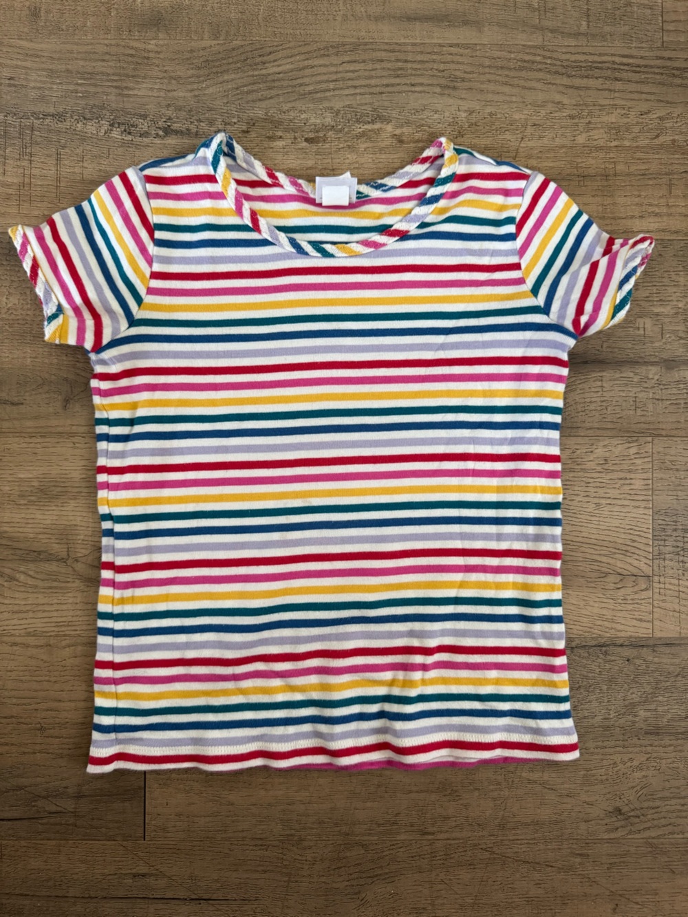 Hanna Andersson Kids Short Sleeve Stripe Tee size 8